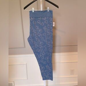 Disney Parks World NWT Mickey Mouse leggings pants 3X blue gold SOLD OUT